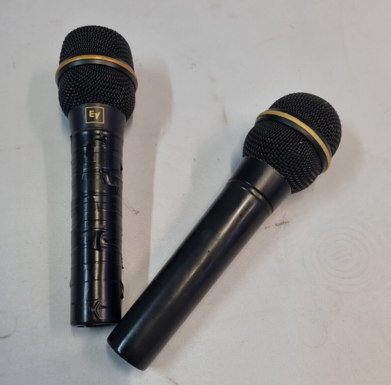 2 x VINTAGE EV Microphone N D 257B Electro Voice Dynamic Cardioid Made in USA