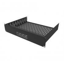 2U Vented Rack Shelf & Magnetic Faceplate For 1 x DIRECTV C61K