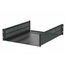 3U Vented 558mm Deep Rack Shelves with Front and Back Mounting
