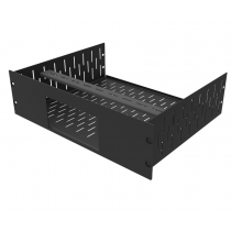 3U Vented Rack Shelf with CNC cut Magnetic Faceplates for 1 x Mac Studio