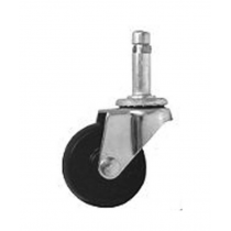 50mm Zinc Plug-In Castor with Soft Rubber Black Wheel, up to 45kg