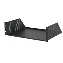 3U Black Rack Shelf - 368mm Deep