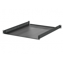 1U Vented 558mm Deep Rack Shelves with Front and Back Mounting