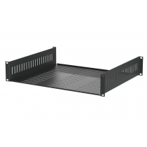 2U Vented 388mm Deep Rack Shelves with Front and Back Mounting