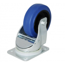 100mm Swivel Automatic Castor with Rubber Blue Wheel