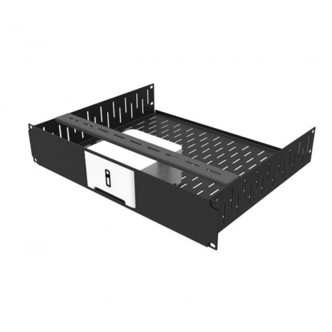 2U Vented Rack Shelf & Magnetic Faceplate For 1 x Sonos Connect