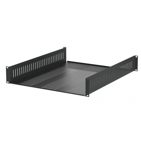 2U Vented 558mm Deep Rack Shelves with Front and Back Mounting