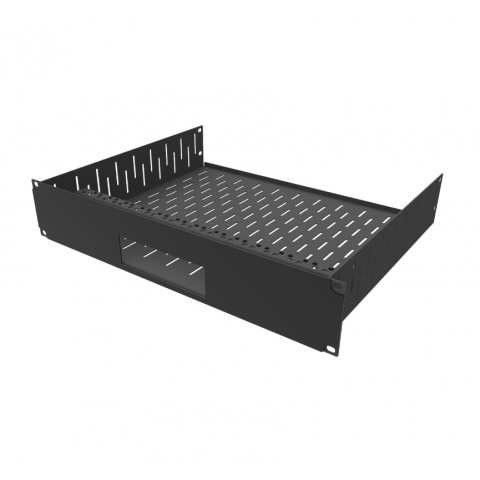 2U Vented Rack Shelf & Magnetic Faceplate For 1 x DIRECTV C61K