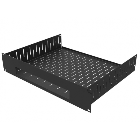 2U Vented Rack Shelf & Magnetic Faceplate For 1 X WATCHGUARD FIREBOX T50