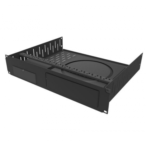 2U Vented Rack Shelf & Magnetic Faceplate For 1 x Sonos Port & 1 x Sonos Amp