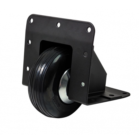 80mm Heavy Duty Black Edge Castor with Black Wheel, up to 150kg