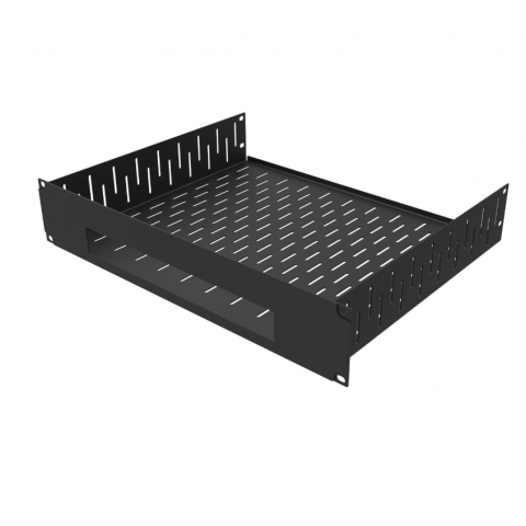 2U Vented Rack Shelf & Magnetic Faceplate For 1 X WATCHGUARD FIREBOX T10