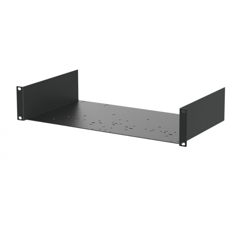 2U Utility Rack Shelf - Durable Steel Shelf with Multiple Mounting Holes
