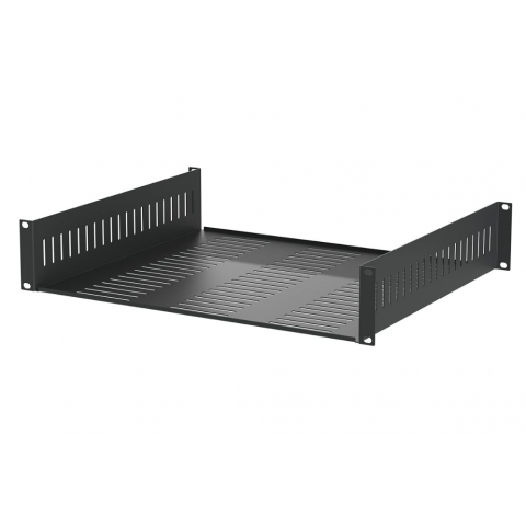 2U Vented 388mm Deep Rack Shelves with Front and Back Mounting