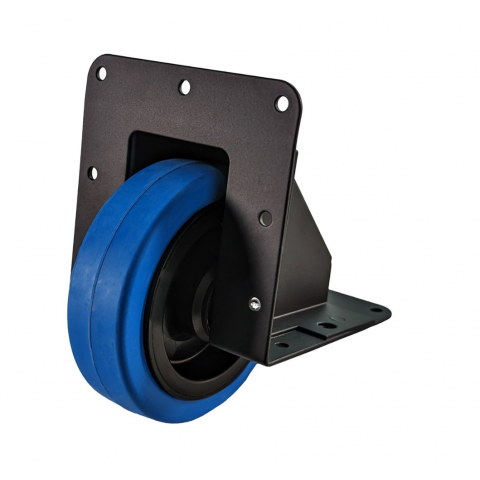 100mm Black Edge Castor with Blue Wheel, up to 200kg