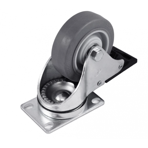 89mm Braked Swivel Castor with #2 Top Plate