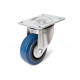 80mm Swivel Castor with Rubber Blue Wheel