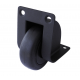 75mm Black Textured Recessed Edge Castor, up to 250 kg