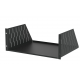 2U Black Vented Rack Shelf - 368mm Deep