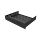 2U Vented Rack Shelf & Magnetic Faceplate For 2 x Apple TV