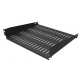 2U Black Vented Rack Shelf with Quick Mounting System