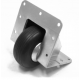 80mm Heavy Duty Zinc Edge Castor with Black Wheel, up to 150kg