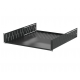 2U Black Clamping Rack Shelf - 500mm Deep