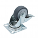 50mm Braked Swivel Castor with Grey Wheel, up to 40kg