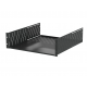 3U Black Clamping Rack Shelf - 500mm Deep