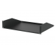 2U Black Rack Shelf - 368mm Deep