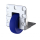 75mm Die-Cast Zinc Heavy Duty Edge Castor with Blue Wheel, up to 150kg