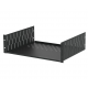 3U Black Clamping Rack Shelf - 367mm Deep